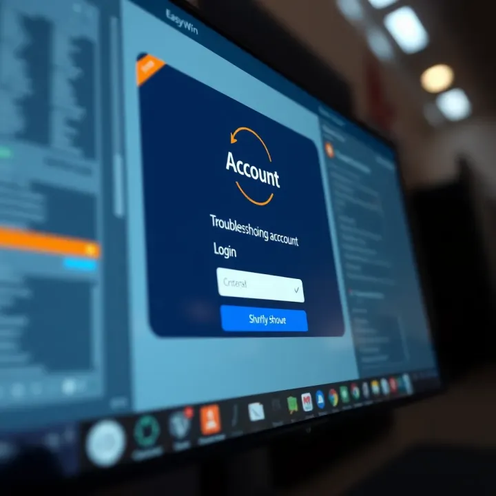 Mobile device displaying Easywin login screen with Nigerian flag symbol