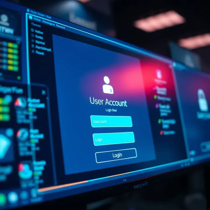 Dashboard view of Easywin Partners portal displaying account features and navigation options