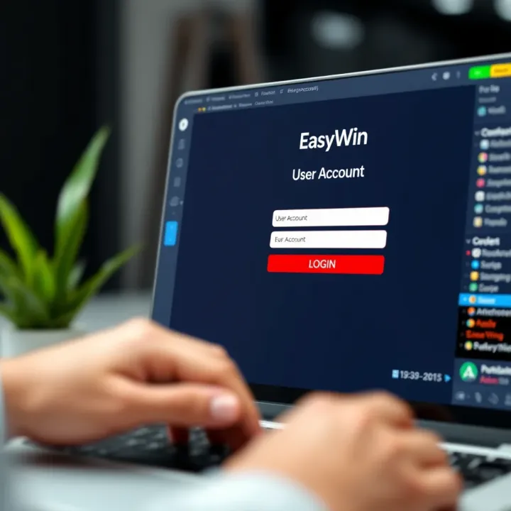 Visual representation of Easywin server experiencing downtime Illustration showing a digital server with warning symbols indicating downtime issues