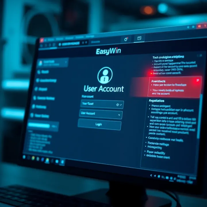 User encountering error notification during bank transfer on Easywin platform